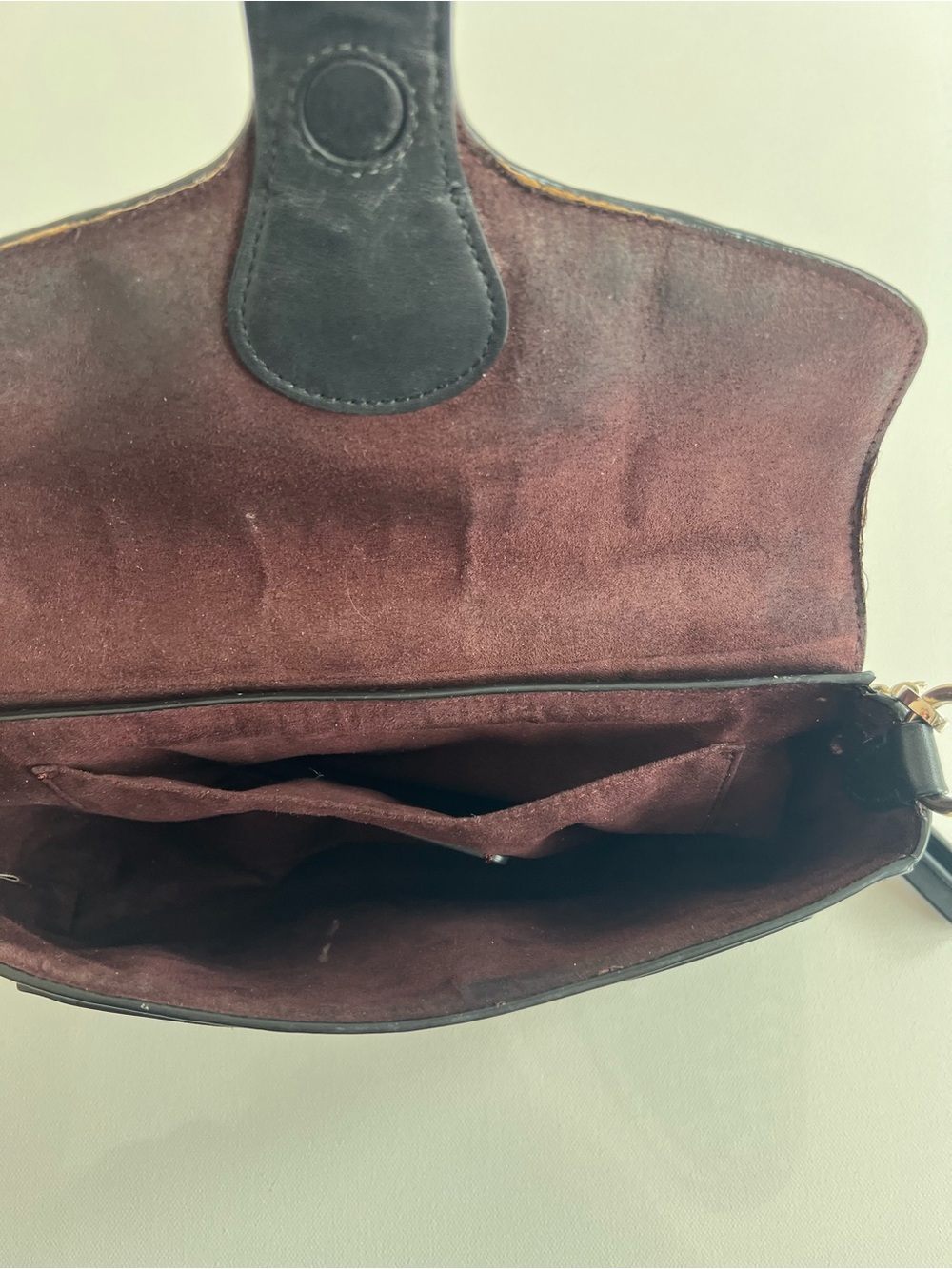 Black Quilted Shoulder Bag with Gold Hardware - Picture 7 of 10